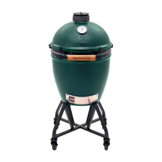 Large - ensemble avec chariot a roulettes- Big Green Egg