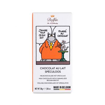 Tablette Chocolat au Lait 37% Spéculoos 30g - Dolfin