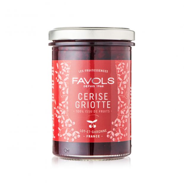 Confiture cerise griotte 100% fruits 240g - Favols