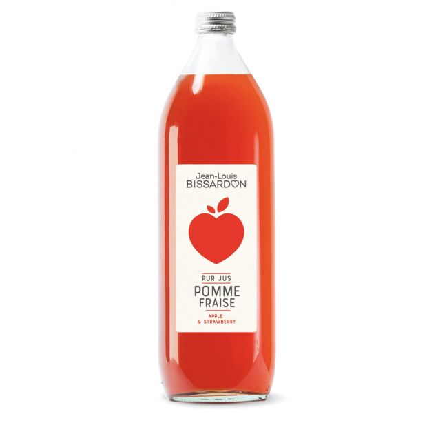 Jus de pomme fraise 100 cl - Bissardon 