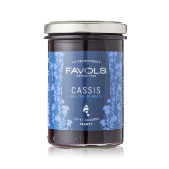 Confiture cassis 100% fruits 240g - Favols