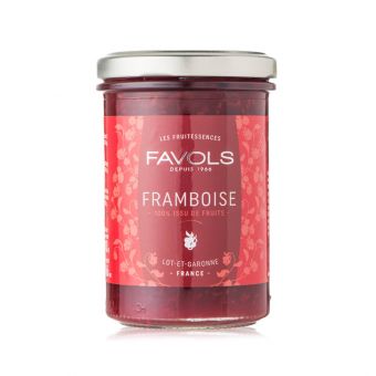 Confiture framboise 100% fruits 240g - Favols