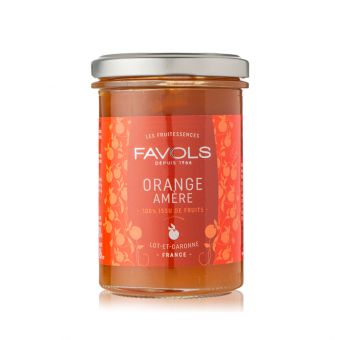 Confiture Orange Amère 100 % Fruits 240 g - Favols