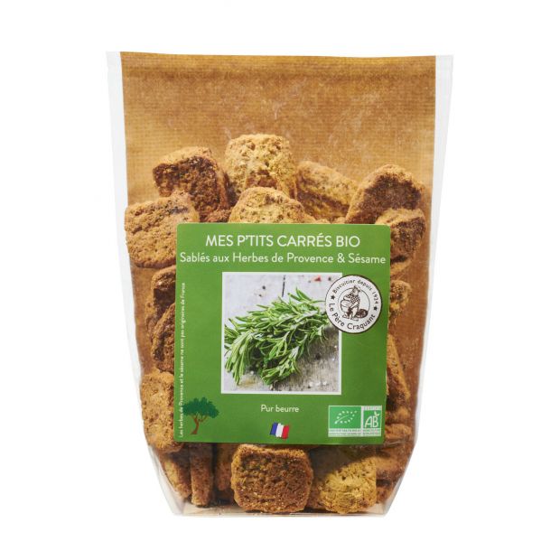 Sablés aux Herbes de Provence et Sésame 100 g - Le Père Craquant