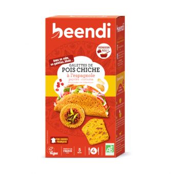 Galettes de Pois Chiche à l'Espagnole 250 g - Beendi