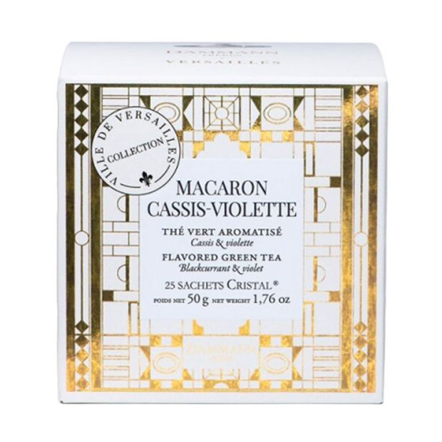 25 Sachets Cristal Macaron Cassis Violette - Dammann Frères