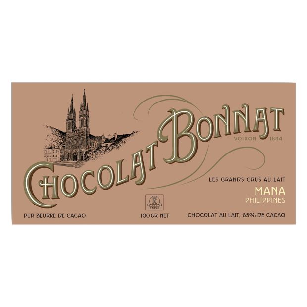 Tablette Chocolat au Lait Mana Philippines 65 % 100 g - Chocolats Bonnat