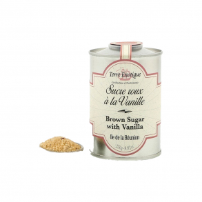 Eclats sucre roux vanille 250g - Terre Exotique